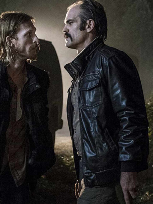 The Walking Dead Simon Bomber Leather Jacket