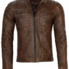Cafe Racer Leather Jacket for Men