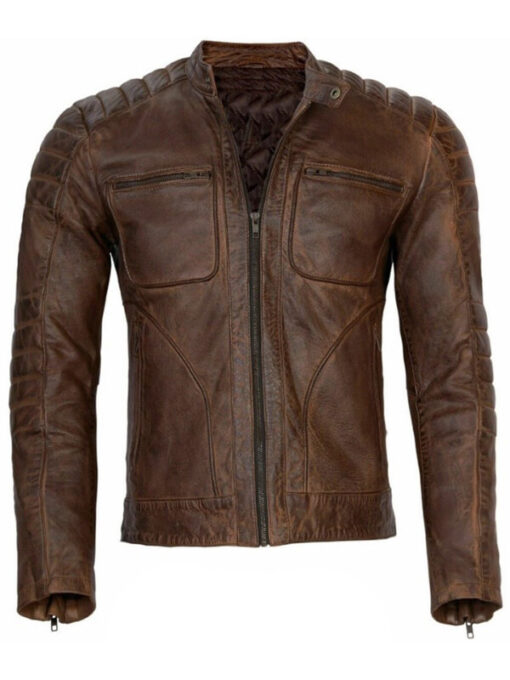 Cafe Racer Leather Jacket for Men