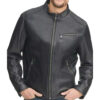 Black Motorcycle Leather Jacket