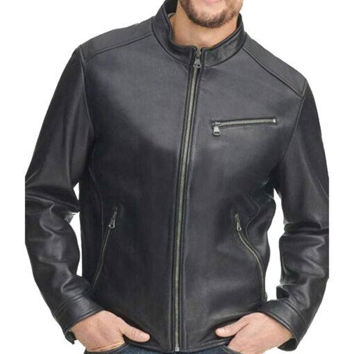 Black Motorcycle Leather Jacket