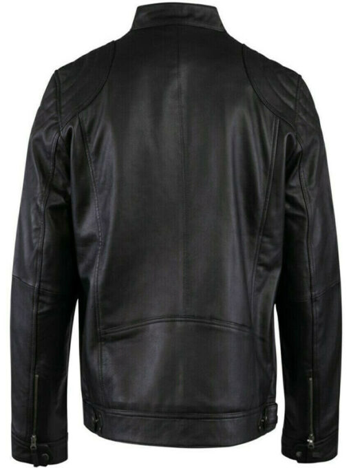 Men's Biker Black Leather Jacket