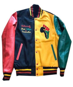 Multi Color Donovan Mitchell HBCU Pride Varsity Letterman Jacket