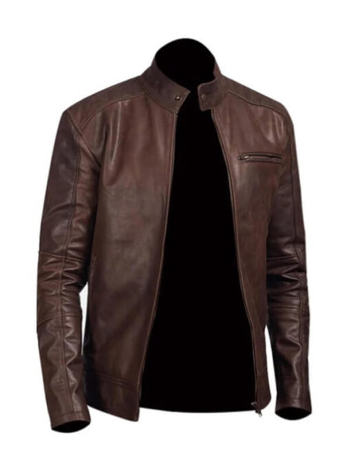 Brown Biker Leather Jacket