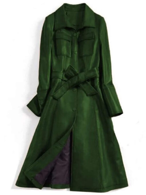 New women dress style genuine sheep Leather coat