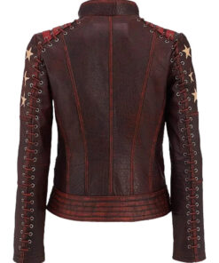Women Cafe Racer Vintage Biker Distressed Real Leather Jacket