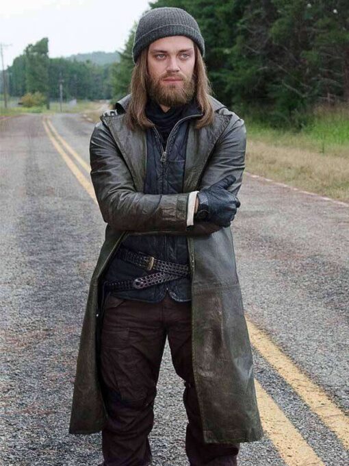 Paul Jesus Rovia The Walking Dead Brown Leather Coat