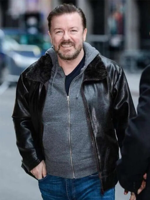 TV Series After Life Ricky Gervais Leather Jacket