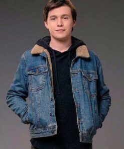Simon Spier Love Simon Nick Robinson Shearling Denim Jacket