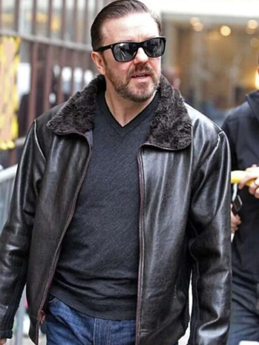 Ricky Gervais After Life Tony Johnson Leather Jacket
