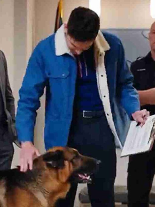 Derek Spade Hudson and Rex S05 Blue Shearling Jacket