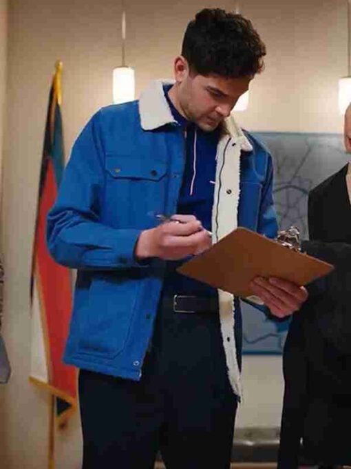 Daniel Maslany TV Series Hudson & Rex Derek Spade Blue Jacket