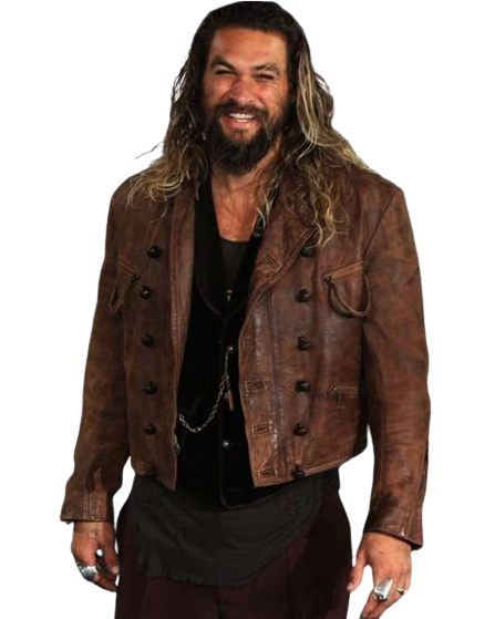 Aquaman Justice League Leather Brown Jacket - Image 2