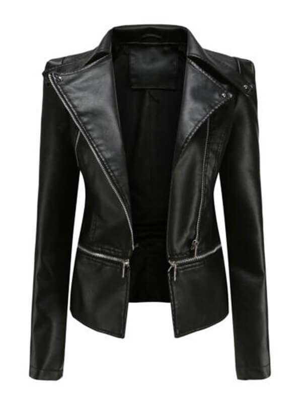 Detachable Fashion Women's Leather Jacket
