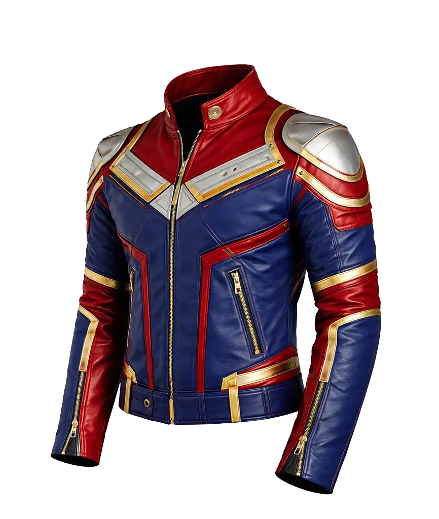 Cosmic Warrior Unisex Superhero Armor Leather Jacket