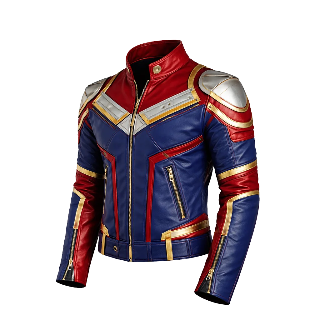 Cosmic Warrior Unisex Superhero Armor Leather Jacket