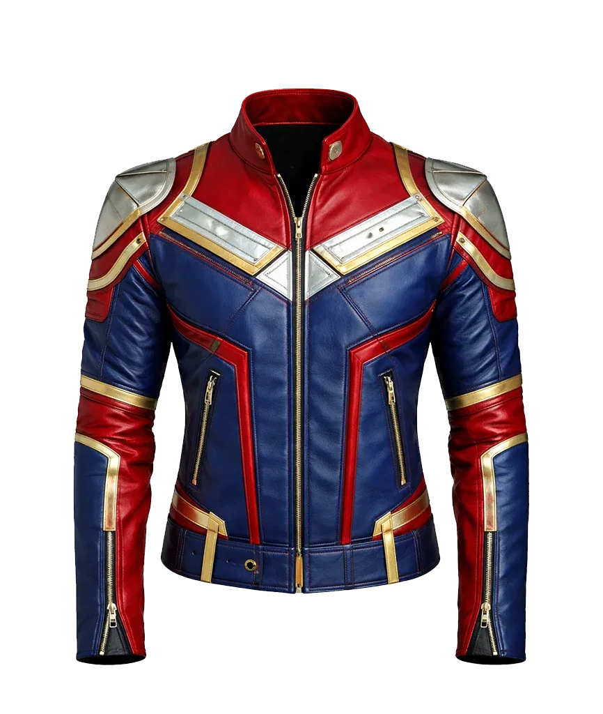 Cosmic Warrior Unisex Superhero Armor Leather Jacket