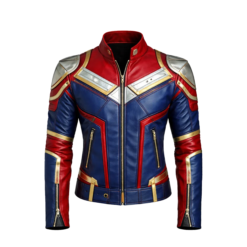 Cosmic Warrior Unisex Superhero Armor Leather Jacket