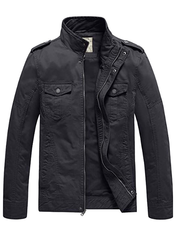 Lightweight Cotton Military Jacket - Image 9