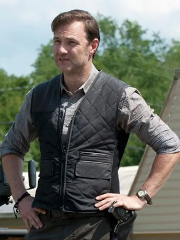 David Morrissey The Walking Dead Black Vest