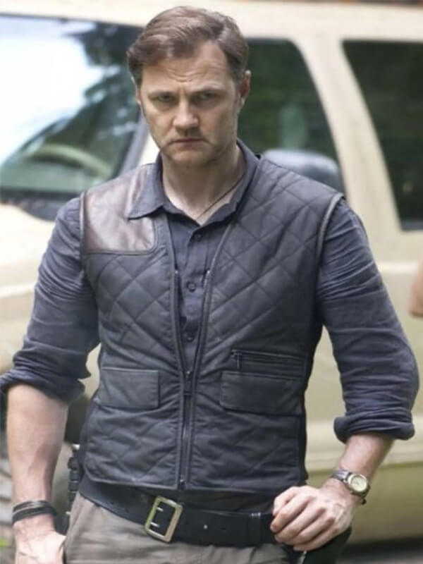 David Morrissey The Walking Dead Black Vest - Image 2
