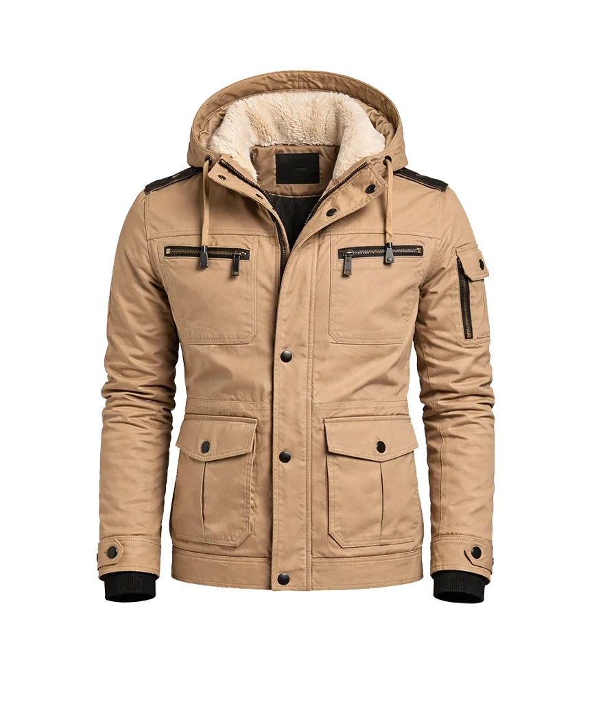 Urban Explorer Canvas Fleece-Lined Hooded Jacket