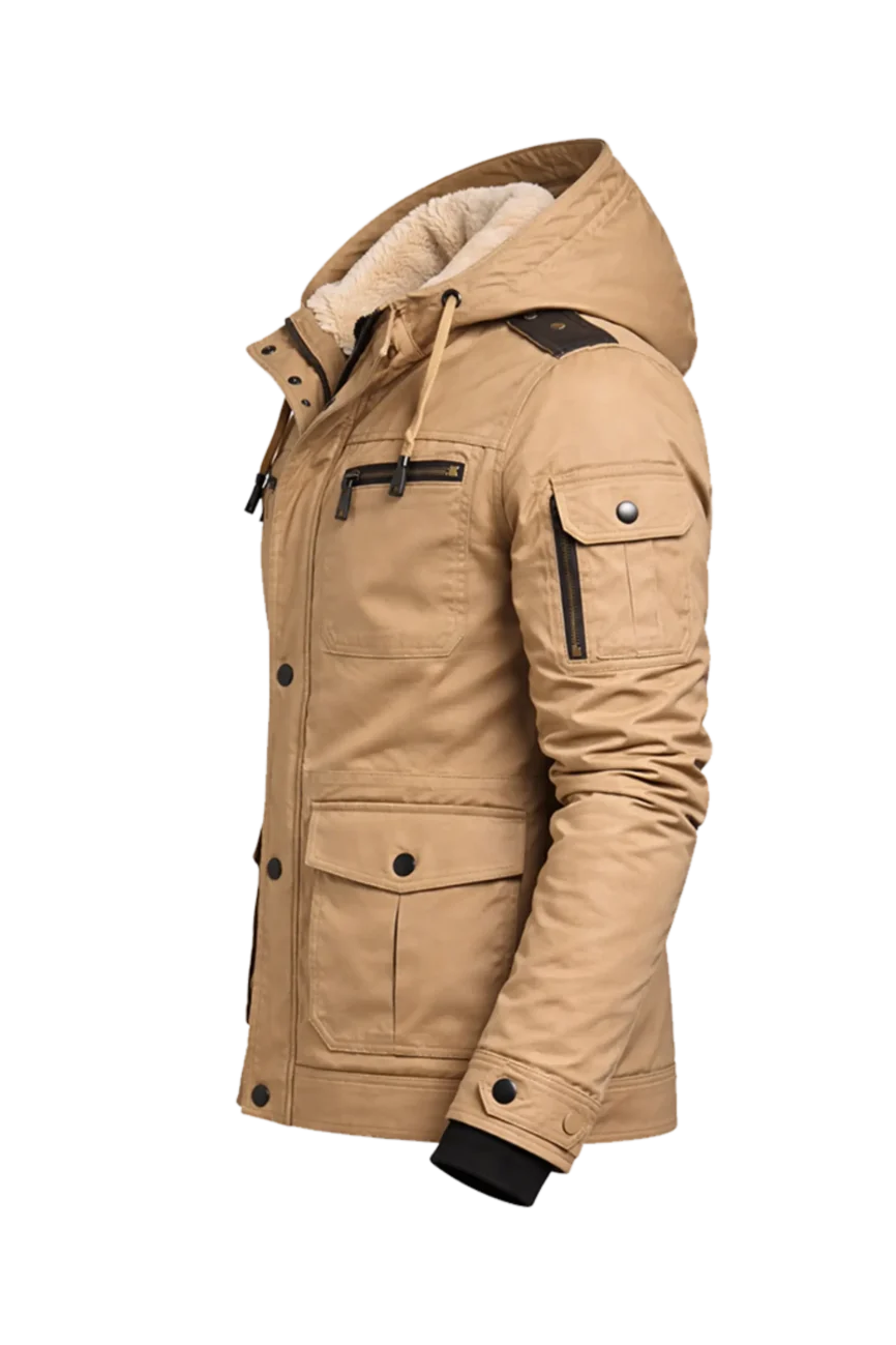 Urban Explorer Canvas Fleece-Lined Hooded Jacket