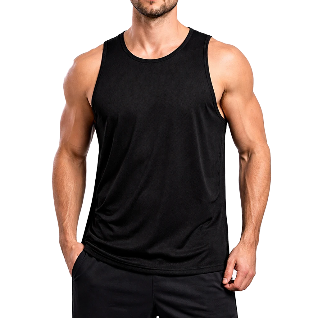 Everyday Solid Black Workout Sando