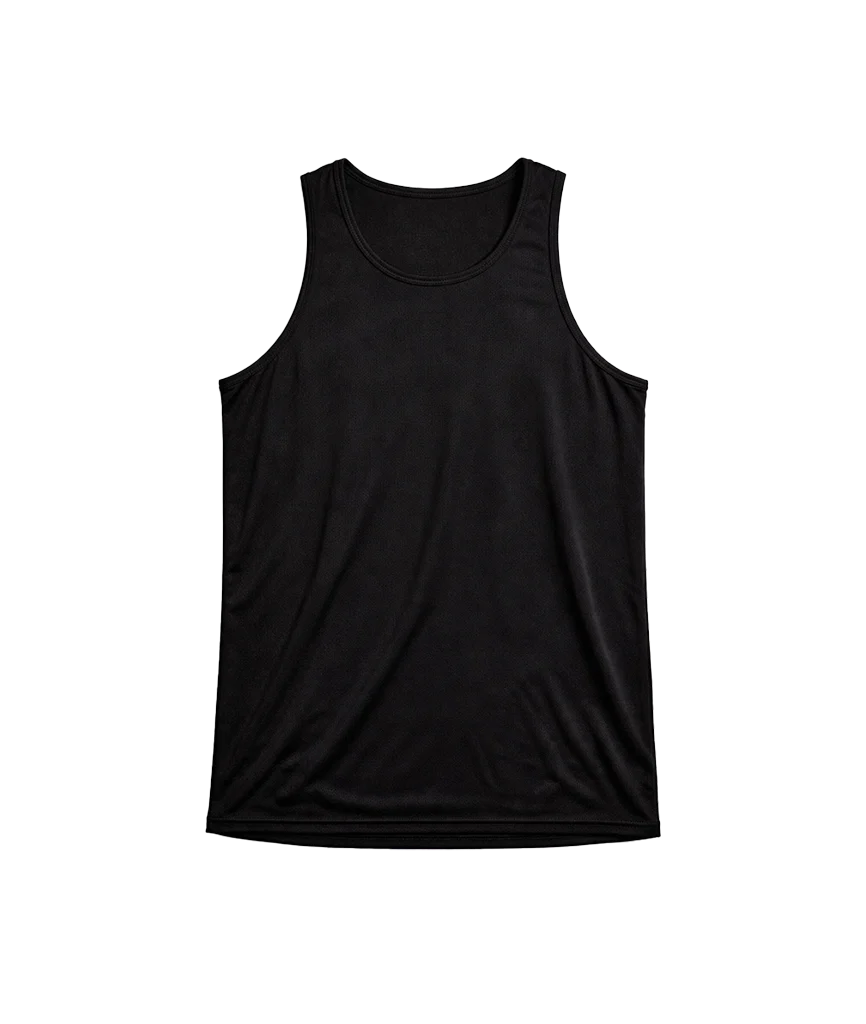 Everyday Solid Black Workout Sando