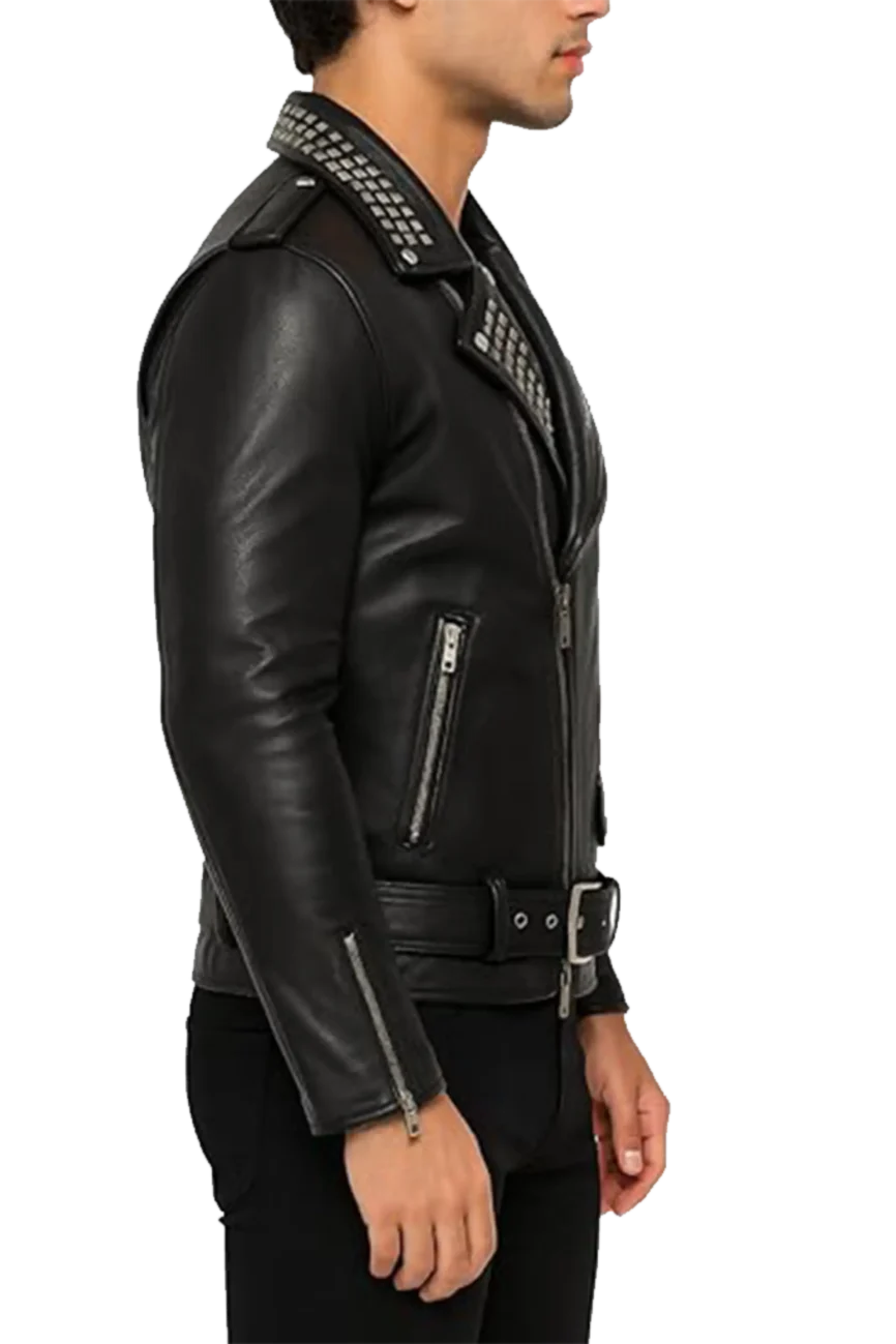 Rebel Heavy Metal Leather Biker Jacket