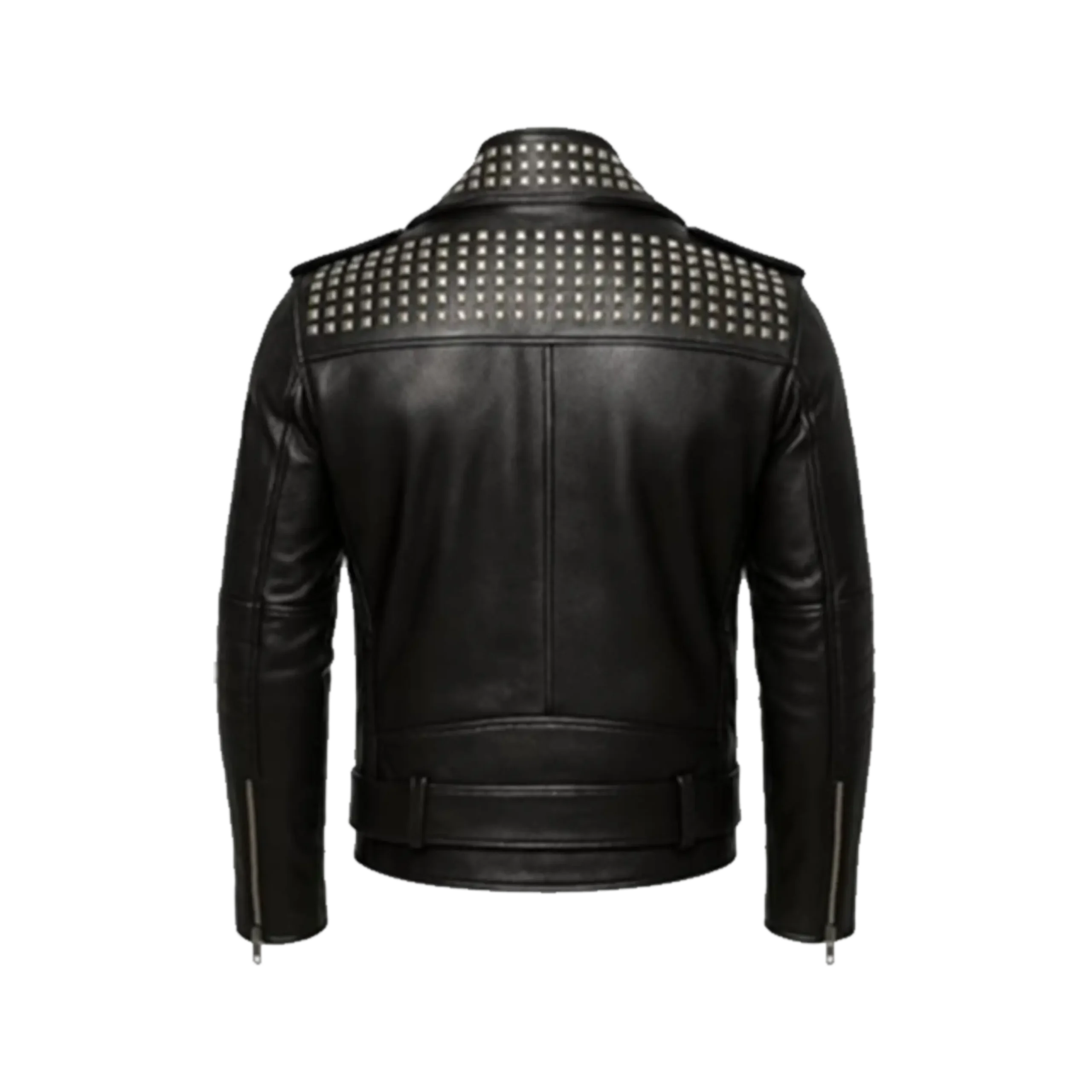 Rebel Heavy Metal Leather Biker Jacket