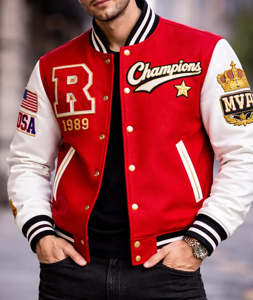 Champions 1989 Red Men’s Varsity Jacket