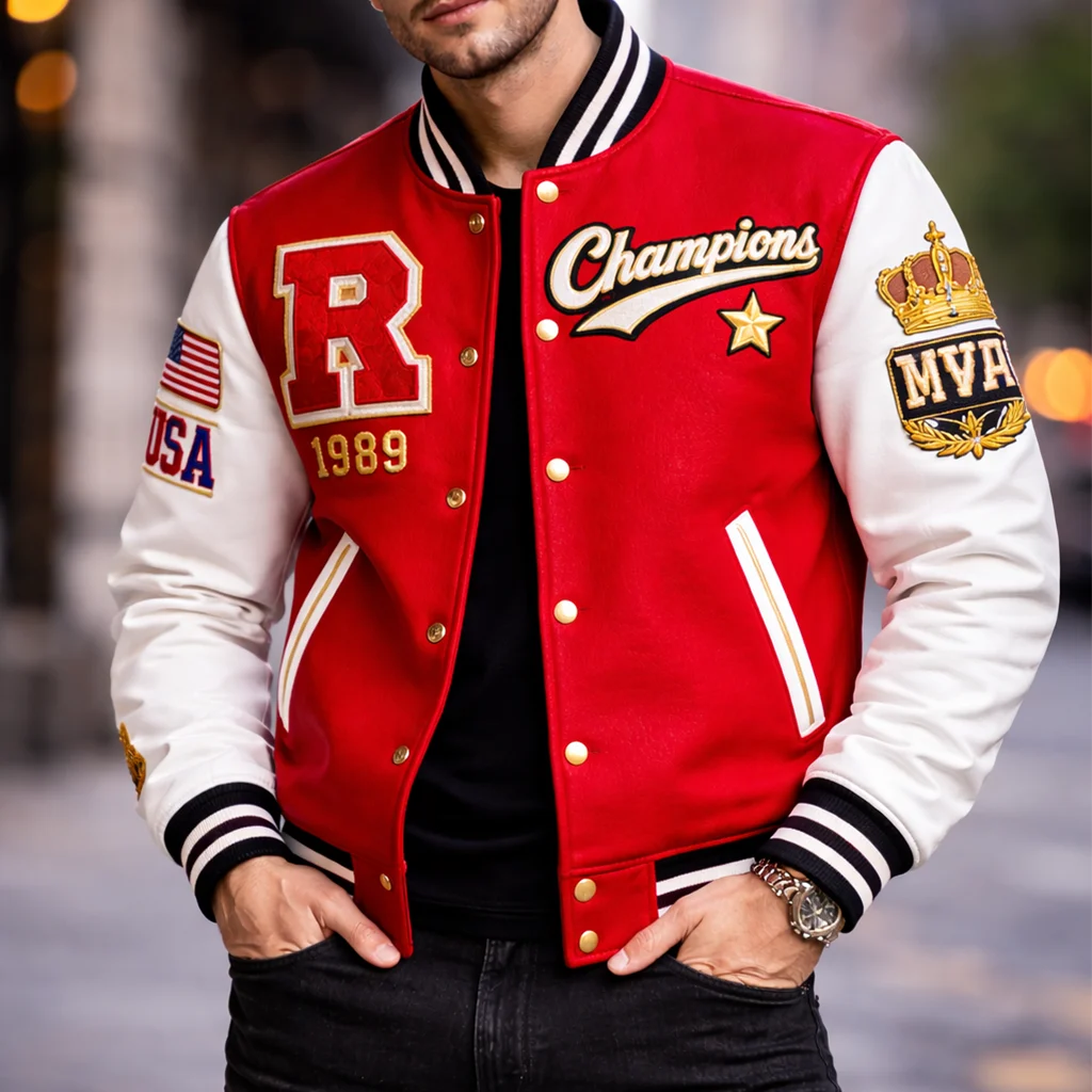 Champions 1989 Red Men’s Varsity Jacket