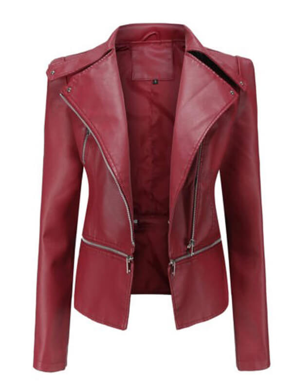 Detachable Fashion Women's Leather Jacket - Image 5