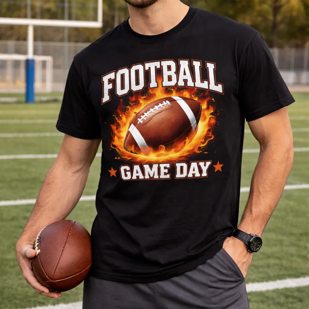 Game Day Gridiron Flame Unisex Tee