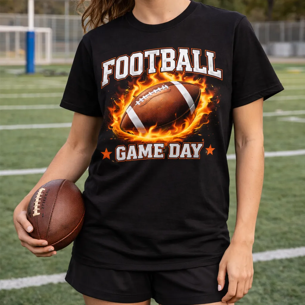 Game Day Gridiron Flame Unisex Tee