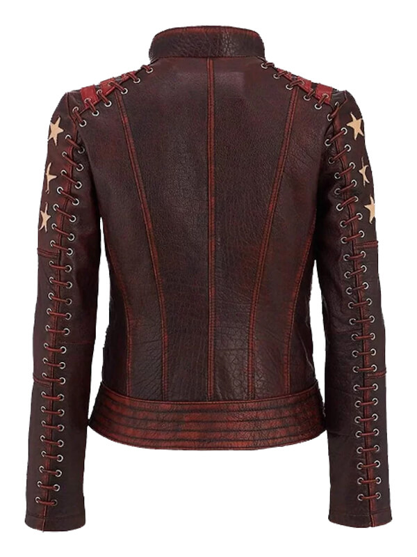 Distressed Biker Vintage Cafe Racer Leather Jacket - Image 2