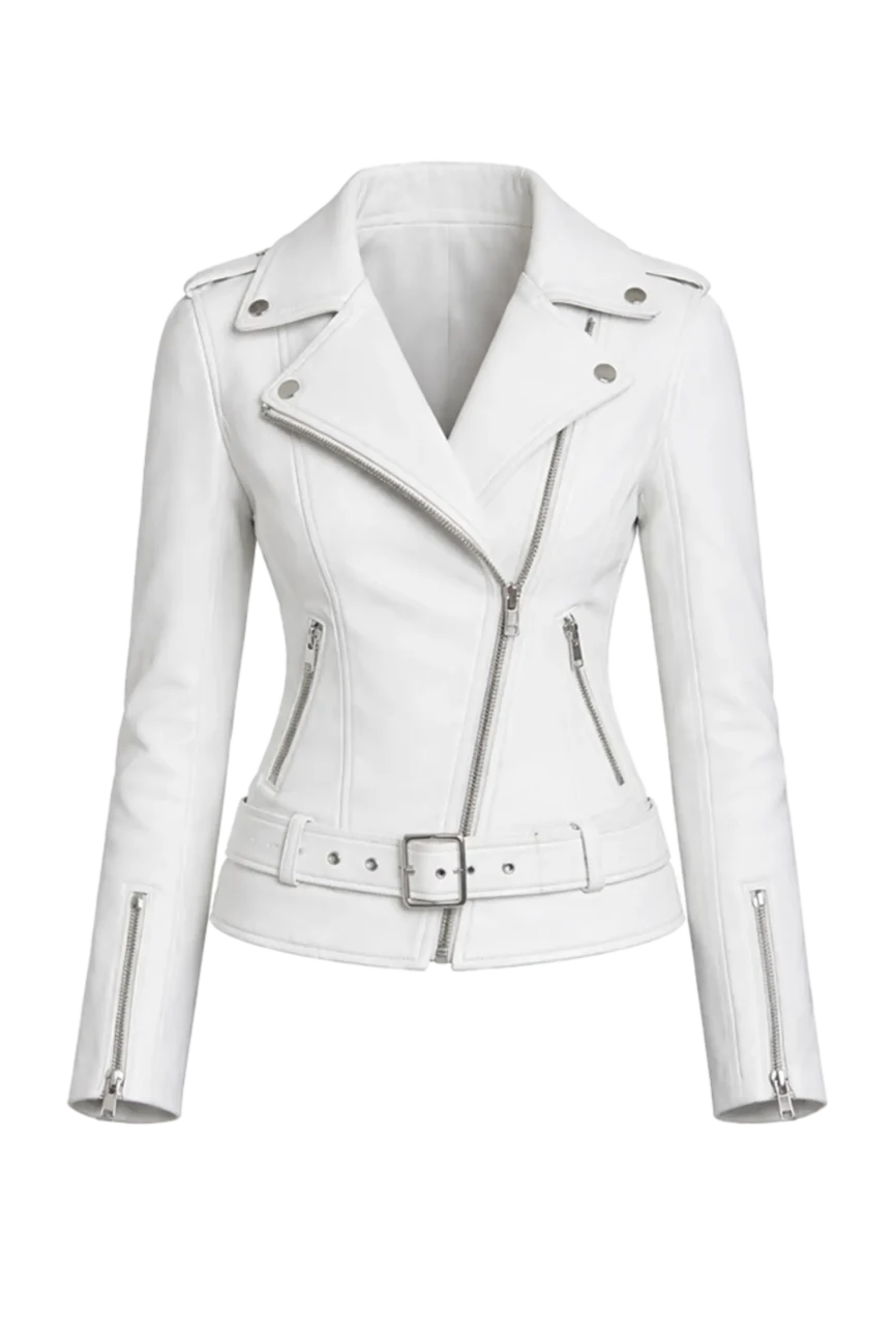 Urban Edge Off-White Biker Jacket