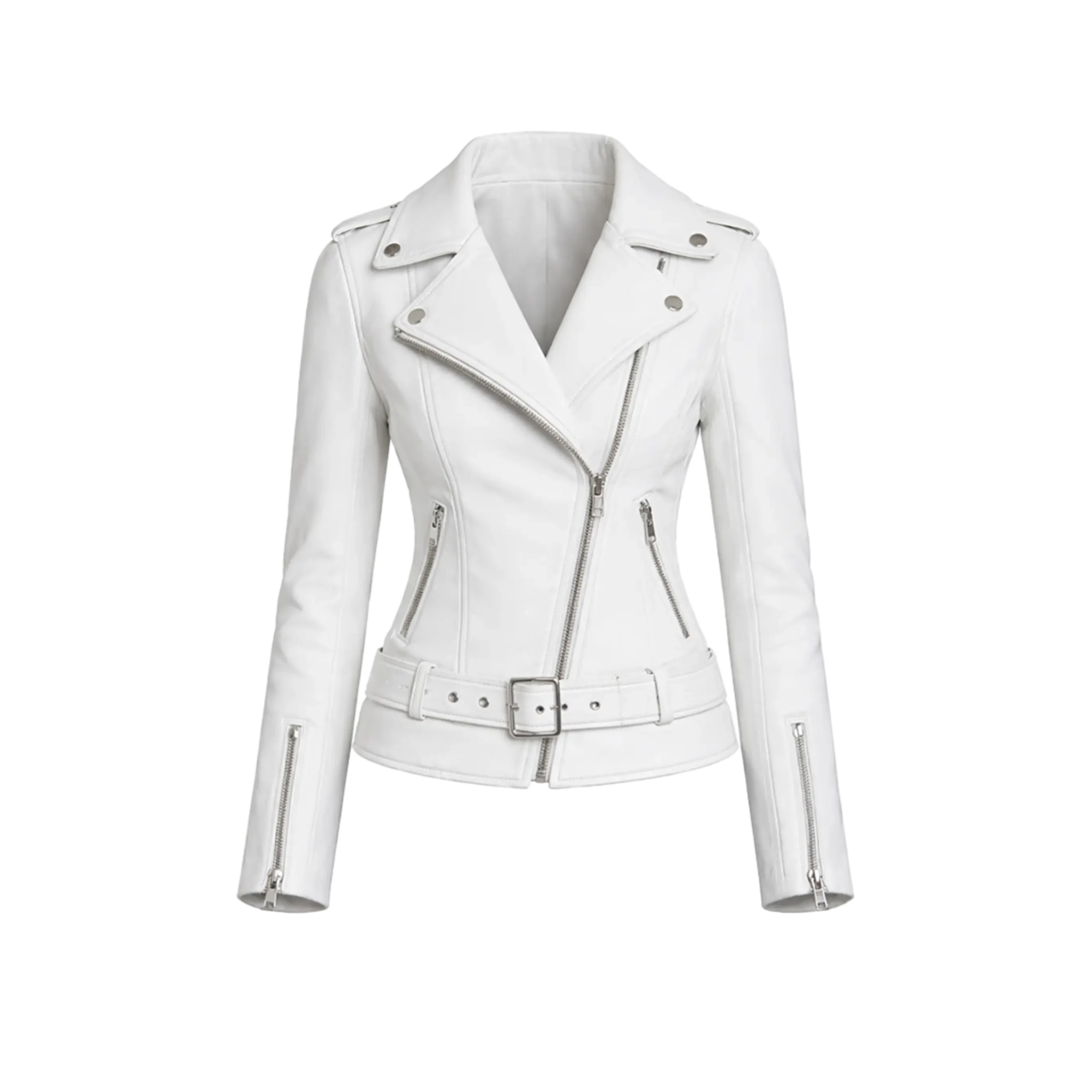 Urban Edge Off-White Biker Jacket