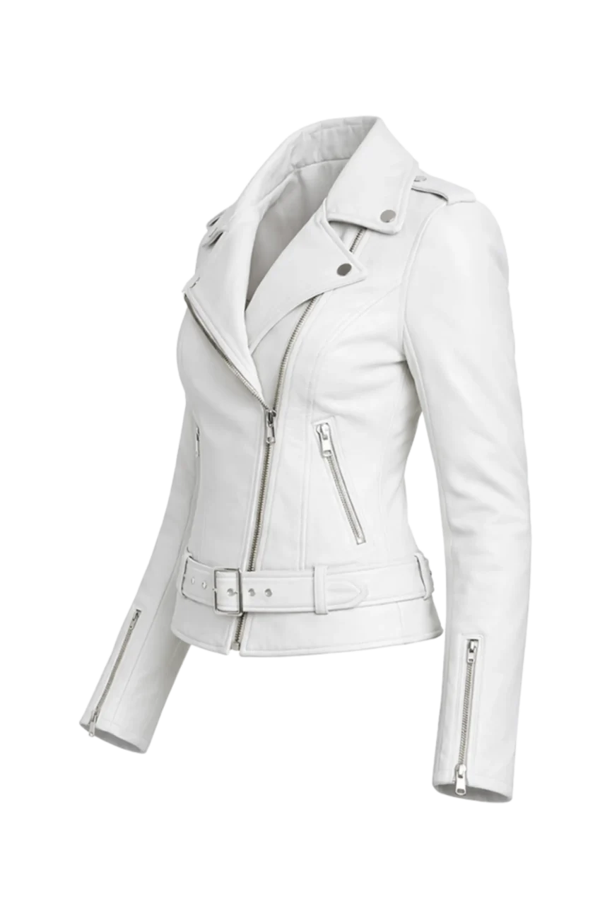 Urban Edge Off-White Biker Jacket