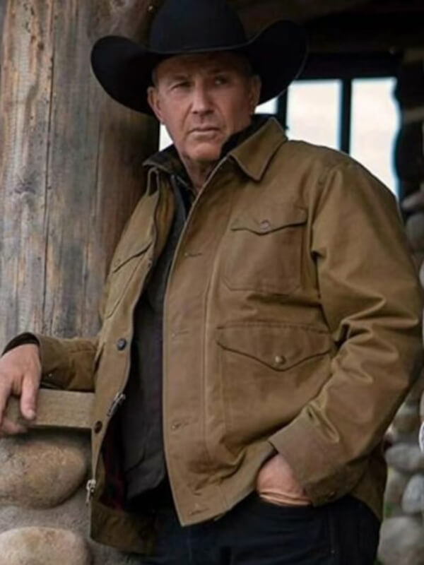 Kevin Costner Yellowstone John Dutton Vintage Cotton Jacket - Image 3