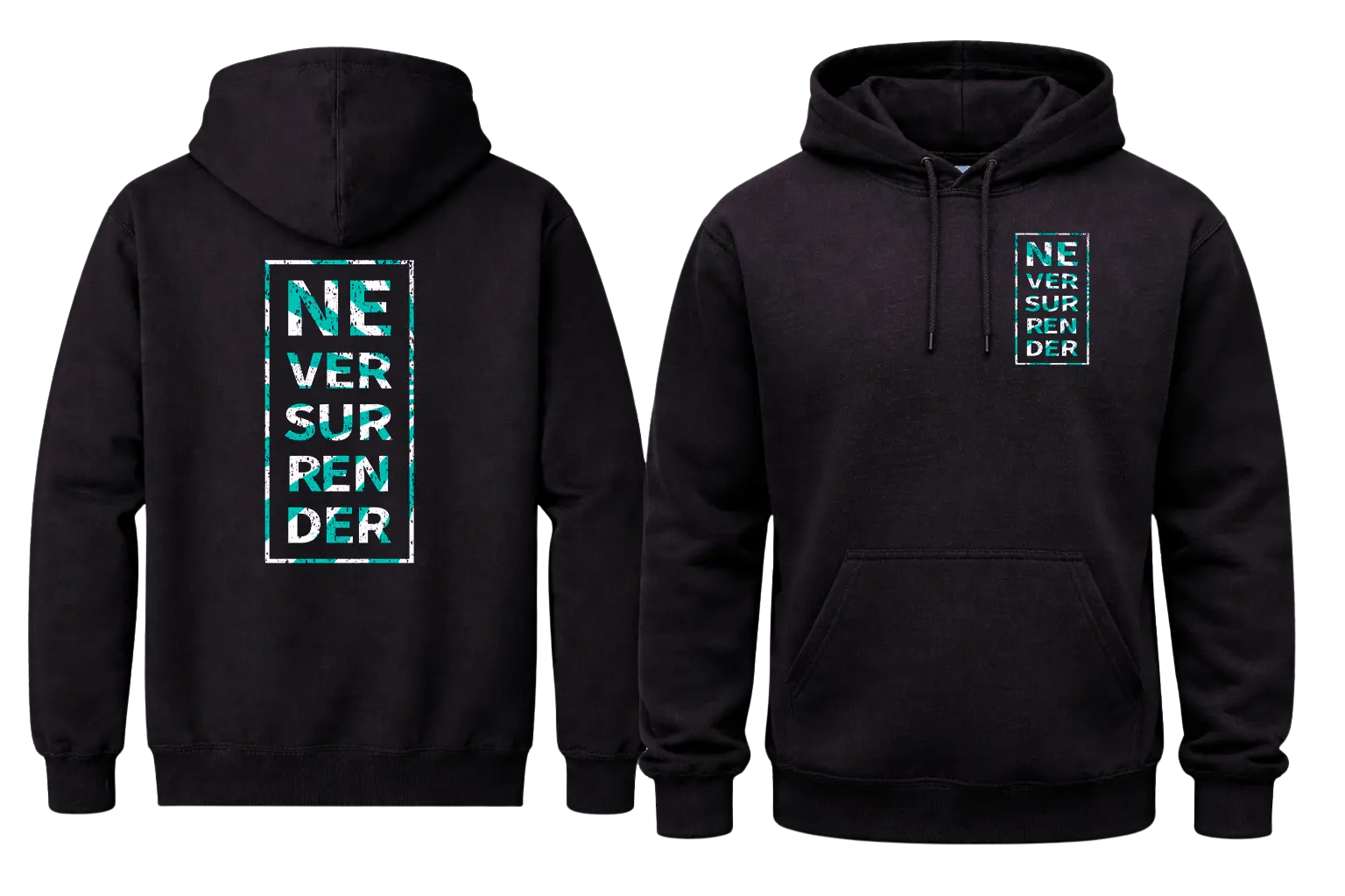 Never Surrender Black Hoodies