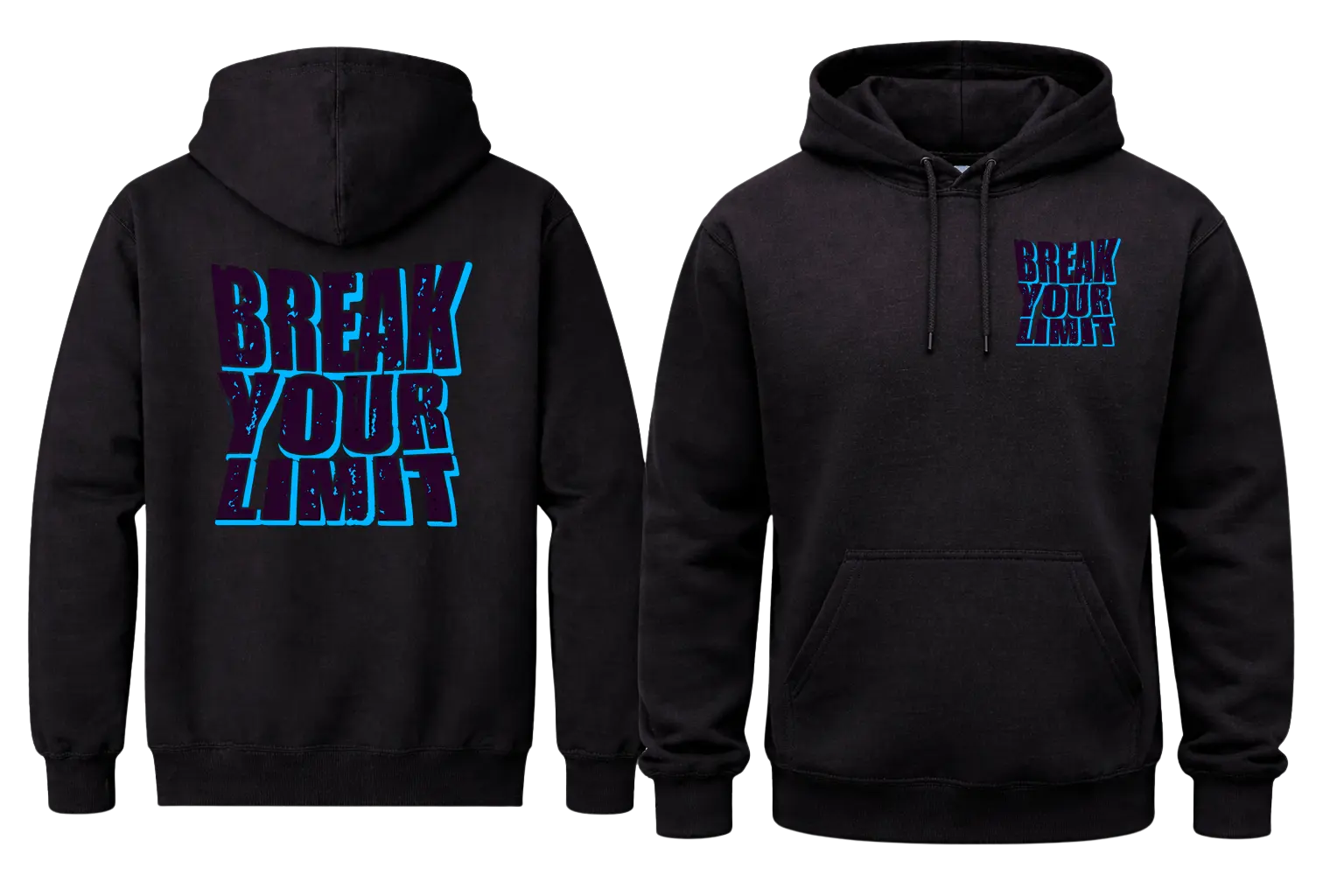 Break Your Limit Front And Back Print Hoodie