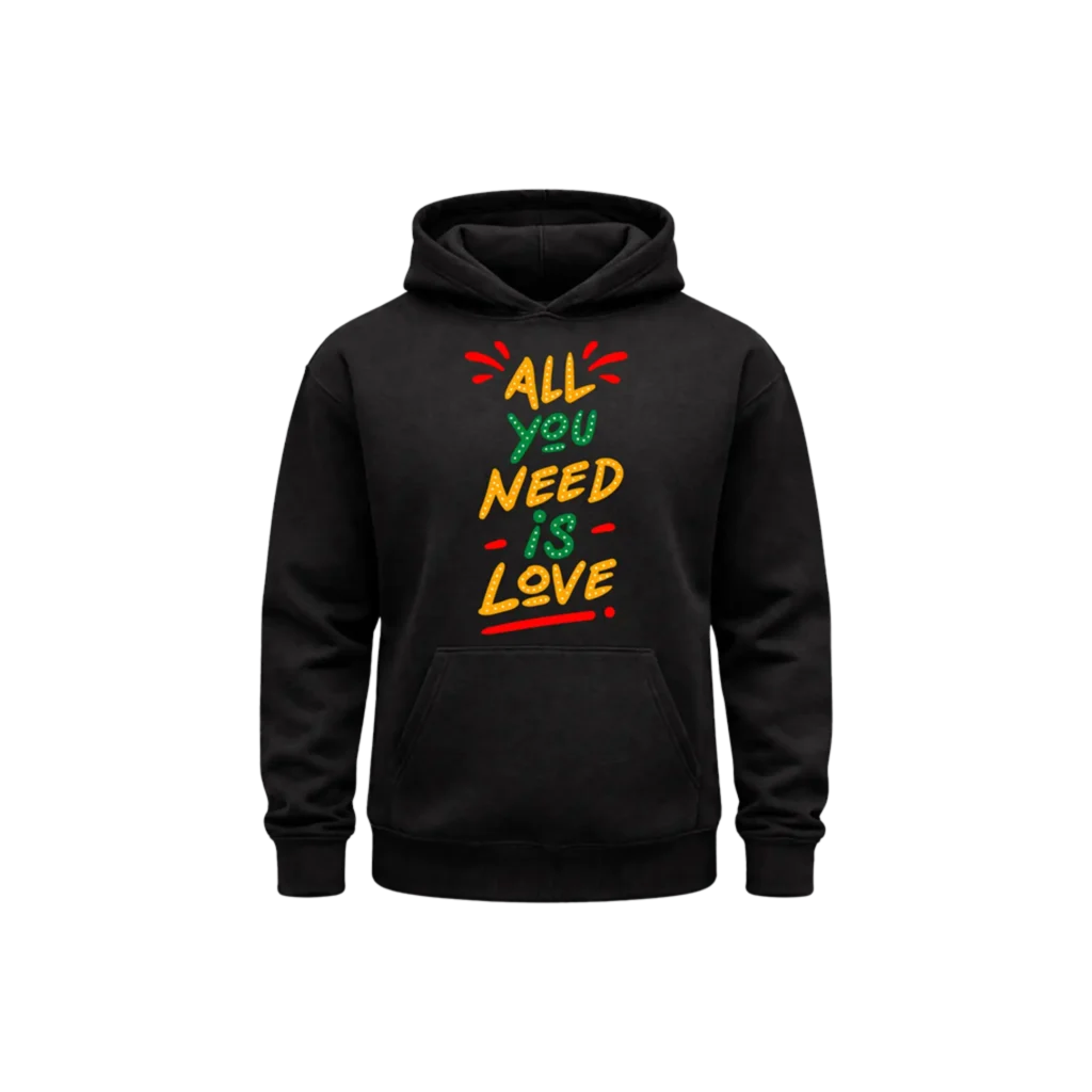 Love Quote Unisex Hoodie – Black Edition