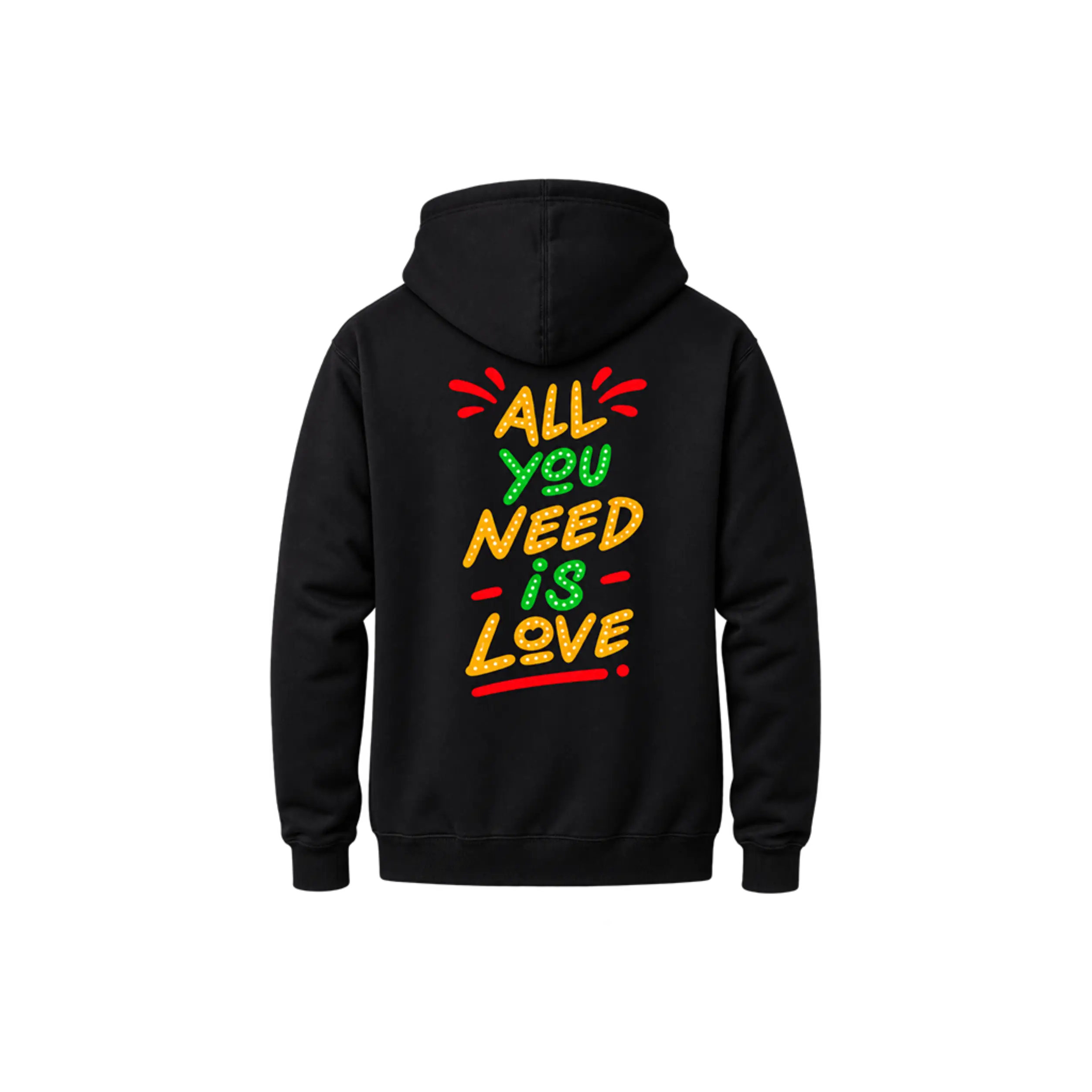 All You Need Is Love Chest Print Hoodie