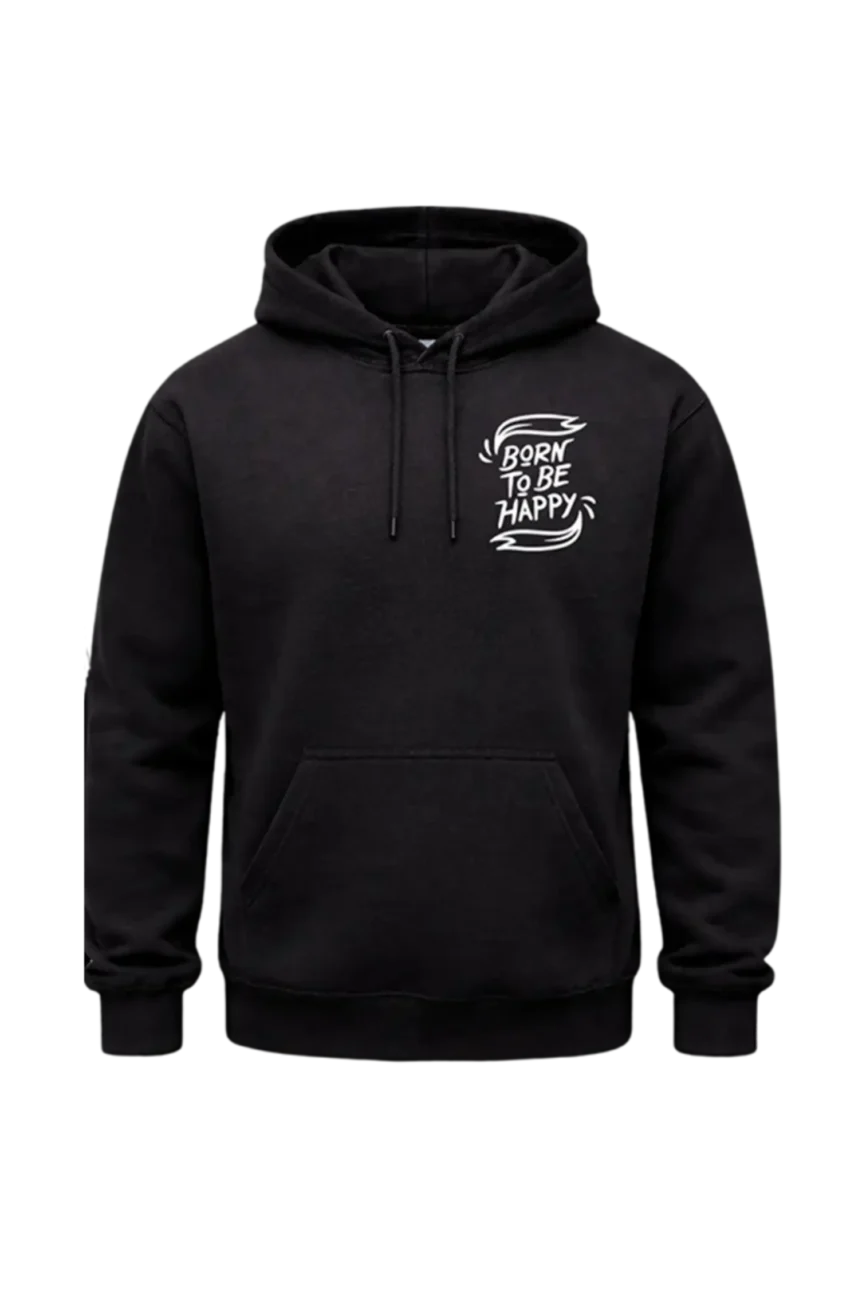Born To Be Happy Front & Back Hoodie