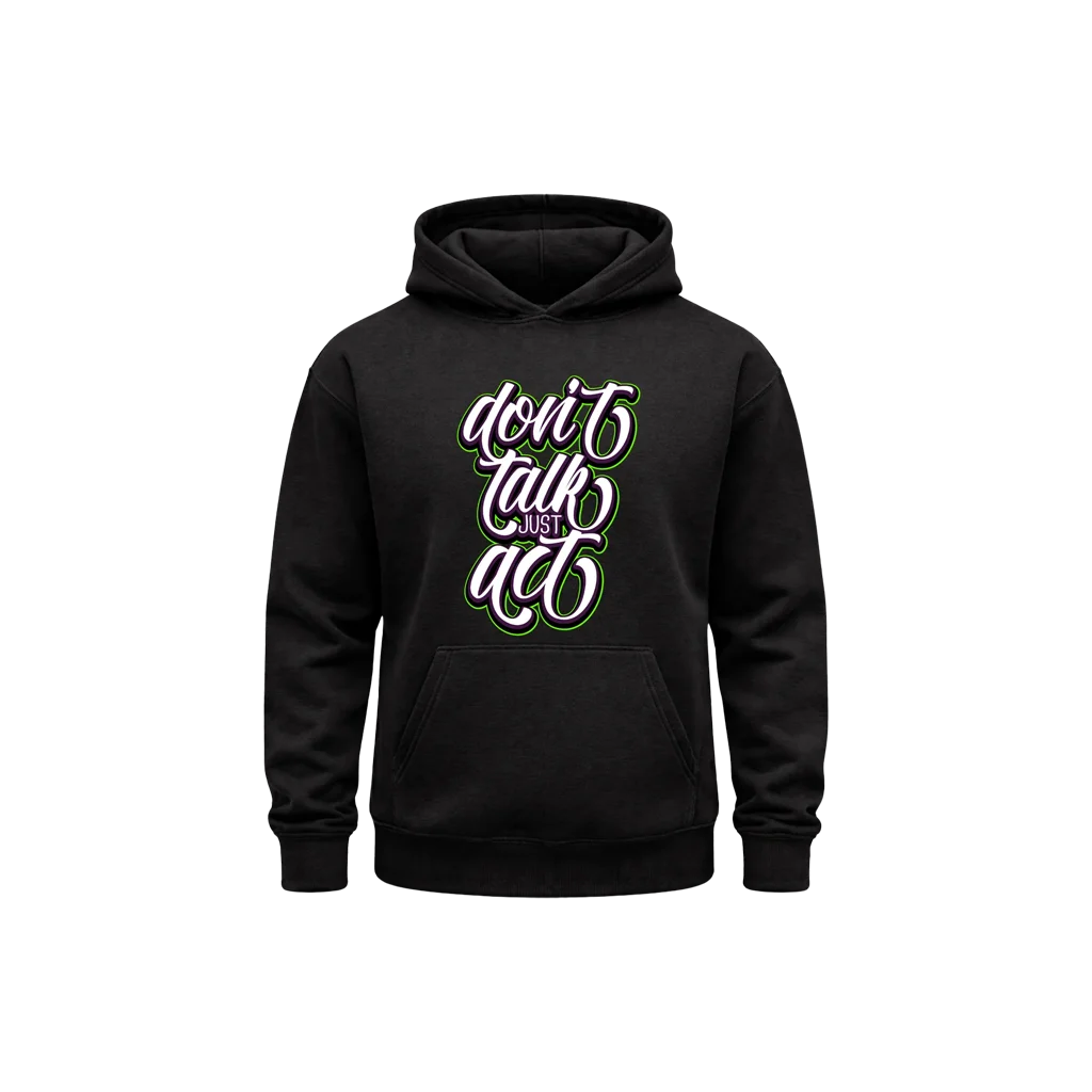 Don’t Talk Just Act Fleece Hoodie