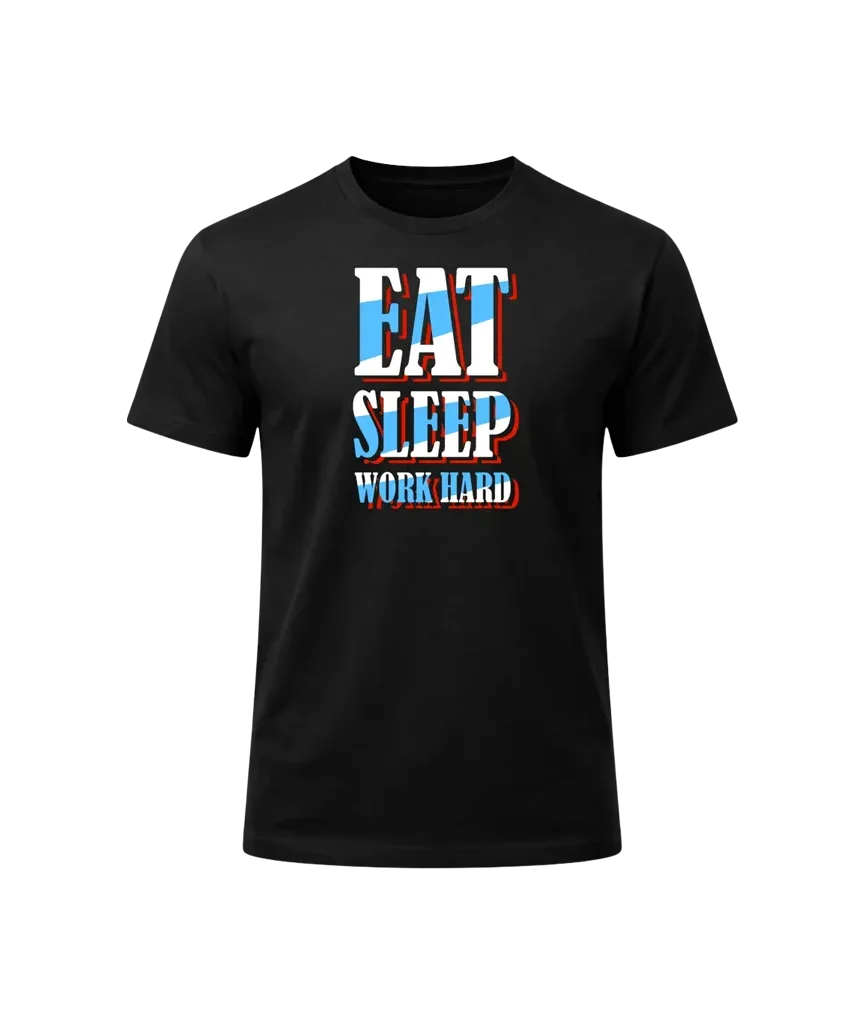 Eat Sleep Work Hard Graphic T-Shirt