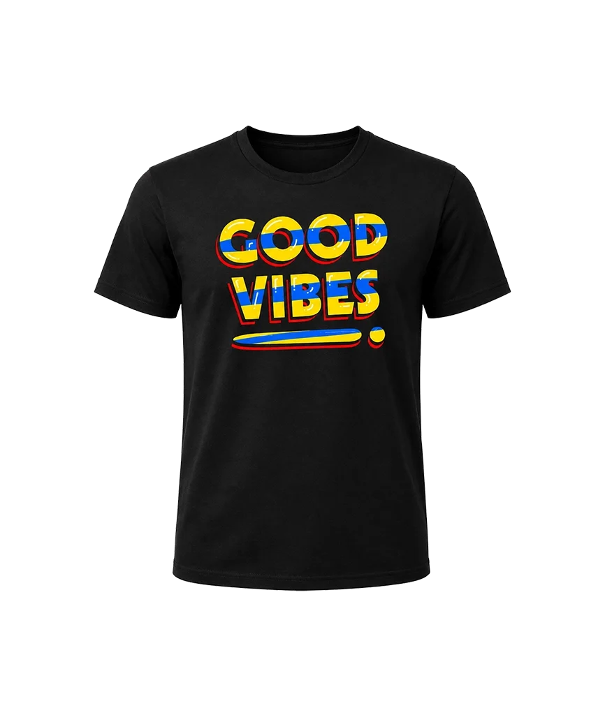 Good Vibes Front Graphic Men’s T-Shirt