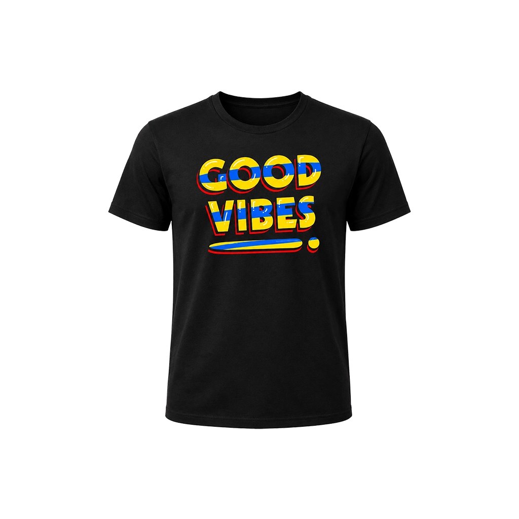 Good Vibes Front Graphic Men’s T-Shirt